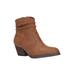 Wide Width Women's Helena Booties by Bella Vita in Tan (Size 8 1/2 W)