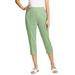 Plus Size Women's The Hassle-Free Soft Knit Capri by Woman Within in Sage (Size 18 W)
