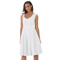 Plus Size Women's Cotton Denim Dress by Jessica London in White (Size 14)