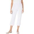 Plus Size Women's The Hassle-Free Soft Knit Capri by Woman Within in White (Size 36 W)