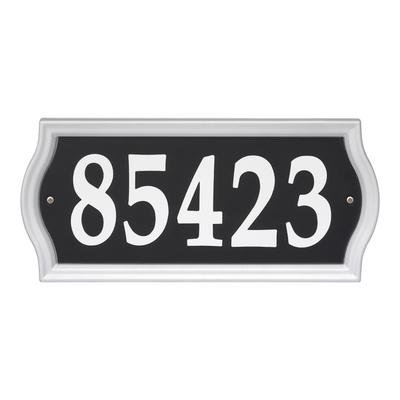 Nite Bright Ashland Reflective Address Numbers Signs by Whitehall Products in Black Silver