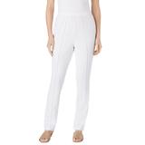 Plus Size Women's Elastic-Waist Soft Knit Pant by Woman Within in White (Size 42 T)