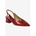 Wide Width Women's Eloden Slingback by J. Renee in Red Pearl Patent (Size 7 1/2 W)