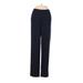 Funky Soul Dress Pants - Mid/Reg Rise Straight Leg Boyfriend: Blue Bottoms - Women's Size 3