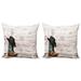 East Urban Home Ambesonne Square Pillow Cover Microfiber | 18 H x 18 W x 0.039 D in | Wayfair 722747F21CC4486A91C7F862F7804ED6