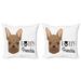 East Urban Home Ambesonne Bulldog Decorative Throw Pillow Case Pack Of 2, Design Of I Love My Frenchie Calligraphy w/ A Dog Portrait & A Paw Print | Wayfair