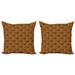 East Urban Home Ambesonne Paisley Square Pillow Cover Microfiber | 16 H x 16 W x 0.04 D in | Wayfair D4985D6F8BD74AA8B993A719ED895A7B