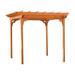 A&L Furniture Western Red Cedar 8 Ft. W x 8 Ft. D Solid Wood Pergola Wood in Brown | 106 H x 96 W x 96 D in | Wayfair 701C-REDWOODSTAIN