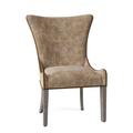 Hekman Christine Wingback Arm Chair Wood/Upholstered in Gray/Brown | 40 H x 28.5 W x 26.5 D in | Wayfair 72691000-091GNickel