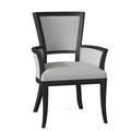 Hekman Octavio King Louis Back Arm Chair Wood/Upholstered in White/Black | 38 H x 26 W x 26 D in | Wayfair 72471034-094119