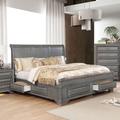 Lark Manor™ Allsopp Storage Sleigh Bed Metal in Brown | 54 H x 64.75 W x 91.75 D in | Wayfair E81FD77BF81E444FAA3BF55992B8960C