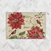 White 36 x 24 x 0.5 in Area Rug - The Holiday Aisle® Kalman Red Christmas Chenille Rug | 36 H x 24 W x 0.5 D in | Wayfair