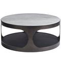 Universal Furniture Nina Magon Floor Shelf Coffee Table Metal in Brown/Gray/White | 17 H x 40 W x 40 D in | Wayfair 941818