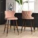 Wade Logan® Carrazco Counter & Bar Stool Wood/Upholstered/Leather in Pink/Gray | 20.25 W x 20.5 D in | Wayfair 6E16F4371DA945FBBB067E14CE2F19F0