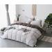 Ebern Designs Microfiber Reversible Comforter Set Microfiber in Gray/White | Full/Queen Comforter + 2 Standard Shams | Wayfair