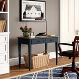 Sand & Stable™ Kailey French Provincial Spruce Blue Accent Writing Desk Wood in Blue/Brown | 30.2 H x 39.5 W x 19.8 D in | Wayfair