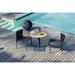 Latitude Run® Kelsei Aluminium Bistro Outdoor Table Wood/Metal in Brown | 29.53 H x 31.5 W x 31.5 D in | Wayfair 343D2ECF24DF4B7A99C679353412779A