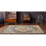 Blue/Navy 63 x 0.37 in Area Rug - Charlton Home® Scofield Oriental Ivory/Navy Area Rug, Polypropylene | 63 W x 0.37 D in | Wayfair