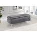 Willa Arlo™ Interiors Shumpert 48" Wide Velvet Rectangle Standard Ottoman Velvet in Gray | 19 H x 48 W x 22 D in | Wayfair