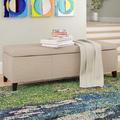 Latitude Run® Connie Upholstered Flip Top Storage Ottoman in Brown | 16.25 H x 51.25 W x 17.5 D in | Wayfair LATR4422 32999928