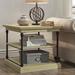 Greyleigh™ Kyler Floor Shelf End Table w/ Storage Wood/Metal in White | 25.25 H x 28 W x 28 D in | Wayfair 3A936704373244ED8D08C7632C845256