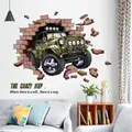 Autocollant mural de voiture stéréo 3D créatif autocollants de chambre à coucher décoration de