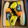 Nike Shoes | Air Jordan 1 Mid Se | Color: Gold/Green | Size: 5b