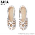 Zara Shoes | Girls Sandals Zara Size 32 | Color: Silver | Size: 32