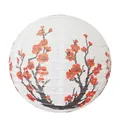 Lanterne en papier à fleurs de cerisier rouge lampe ronde chinoise et japonaise en papier pour