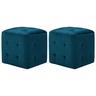 vidaXL Pouf 2 Stk. Blau 30x30x30 cm Samtstoff