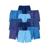 Plus Size Women's Cotton Boxer 10-Pack by Comfort Choice in Evening Blue Dot Pack (Size 8) Underwear