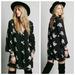 Free People Dresses | Free People Black Floral Embroidered Swing Dress | Color: Black/White | Size: S