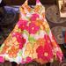 Lilly Pulitzer Dresses | Lilly Pulitzer Floral Halter Dress | Color: Orange/Pink | Size: 4