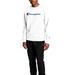 Champion Men's Script Logo Powerblend Crew (Size L) White, Cotton,Polyester,Spandex