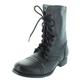 Steve Madden Damen Troopa Springerstiefel, Schwarz Leder, 36 EU Weit