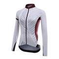 Santic Cycling Jersey Women Long Sleeve Cycling top Ladies Bike Shirt for Women Breathable EU M White