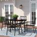 Lark Manor™ Alyah Square 4 - Person 37" Long Outdoor Dining Set Metal in Black | 37 W x 37 D in | Wayfair 40EE3BEAC4E64459B0DC7DE4C78C4B21