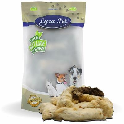 1 kg Lyra Pet Kaninchenpfoten mit Fell