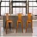 Williston Forge Deusenburg 30" Bar Stool Upholstered/Metal in Orange | 46.5 H x 20.47 W x 19.5 D in | Wayfair 88F1C0FD1AFB432C9B4B04EFC480F8D1