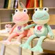 Oreiller en peluche à longues pattes pour enfant jouet mignon en forme de cœur grenouille Animal