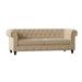 Poshbin Rolled Arm Chesterfield Sofa Metal in Brown | 32 H x 39 D in | Wayfair 1022-KEYBIS-WAL-Standard