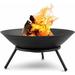 Red Barrel Studio® Fadipe Iron Wood Burning Fire Pit Cast Iron in Black/Brown/Gray | 10.55 H x 24.02 W x 22.6 D in | Wayfair