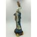 The Holiday Aisle® Hostivice Our Lady of Grace Figurine Resin in Blue/Brown/White | 12 H x 3.25 W x 3 D in | Wayfair