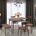 17 Stories Abadou 6 - Piece Dining Set Wood/Metal in Brown | 30 H in | Wayfair 73DD70B8D7894B5C83EF6105BA642616