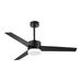 Wrought Studio™ 52" Almendares 3 - Blade LED Standard Ceiling Fan w/ Remote Control & Light Kit Included, Wood in Black | Wayfair