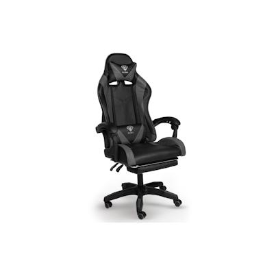 TRISENS Gaming Stuhl Home Office Chair Racing Chefsessel Bürostuhl Sportsitz Büro Stuhl Schwarz/Grau Image