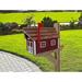 Amish Mailbox, Handmade, Barn Style Mailbox in Red | 8.5 H x 7.5 W x 21 D in | Wayfair 152C