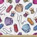 East Urban Home fab_163405_Ambesonne Purple By The Yard, Stitching Sewing Dressmaking Related Colorful Thread Needle Spool Drawings | Wayfair