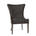 Hekman Christine Wingback Arm Chair Wood/Upholstered in Gray | 40 H x 28.5 W x 26.5 D in | Wayfair 72695570-082GBrass