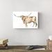 Union Rustic Longhorn II by Chris Paschke - Wrapped Canvas Painting Print Canvas in Black/Brown/White | 8 H x 12 W x 1.25 D in | Wayfair